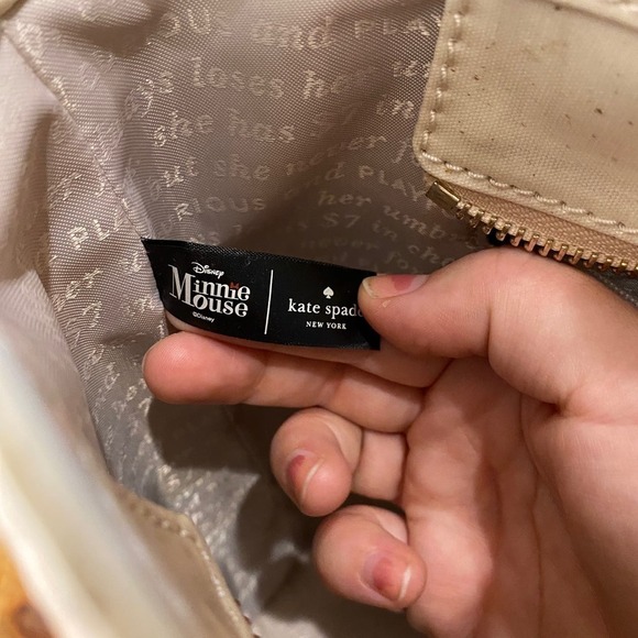 Kate Spade x Disney Minnie Mouse Francis Womens Tote Bag Cream OS - Picture 13 of 16